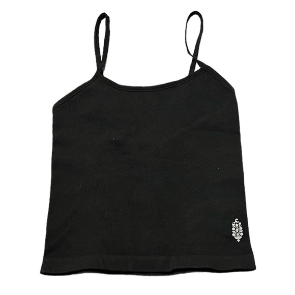 (B1)-Free People Movement Thin Strap Long Tank Top XS/S Black NWOT - Picture 1 of 3